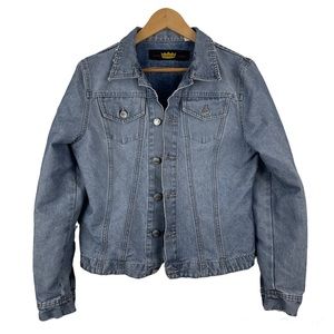 VINTAGE Label Todd Oldham Classic Designer Denim Blue Jean Jacket Size Large